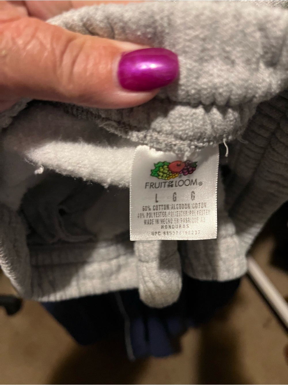 Classic Heather Gray Sweatpants Large w/pockets - Picture 2 of 3